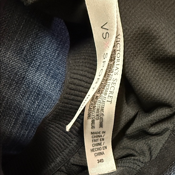 Victoria's Secret Pink and Black Sports Bra - Picture 2 of 2